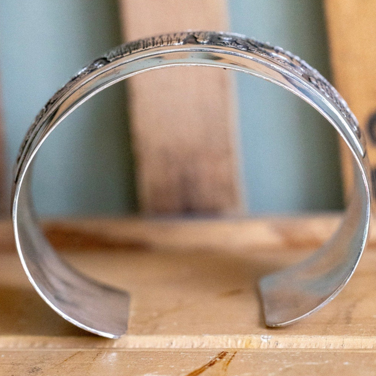 V. Hicks Sterling Silver Storyteller Scenic Cuff