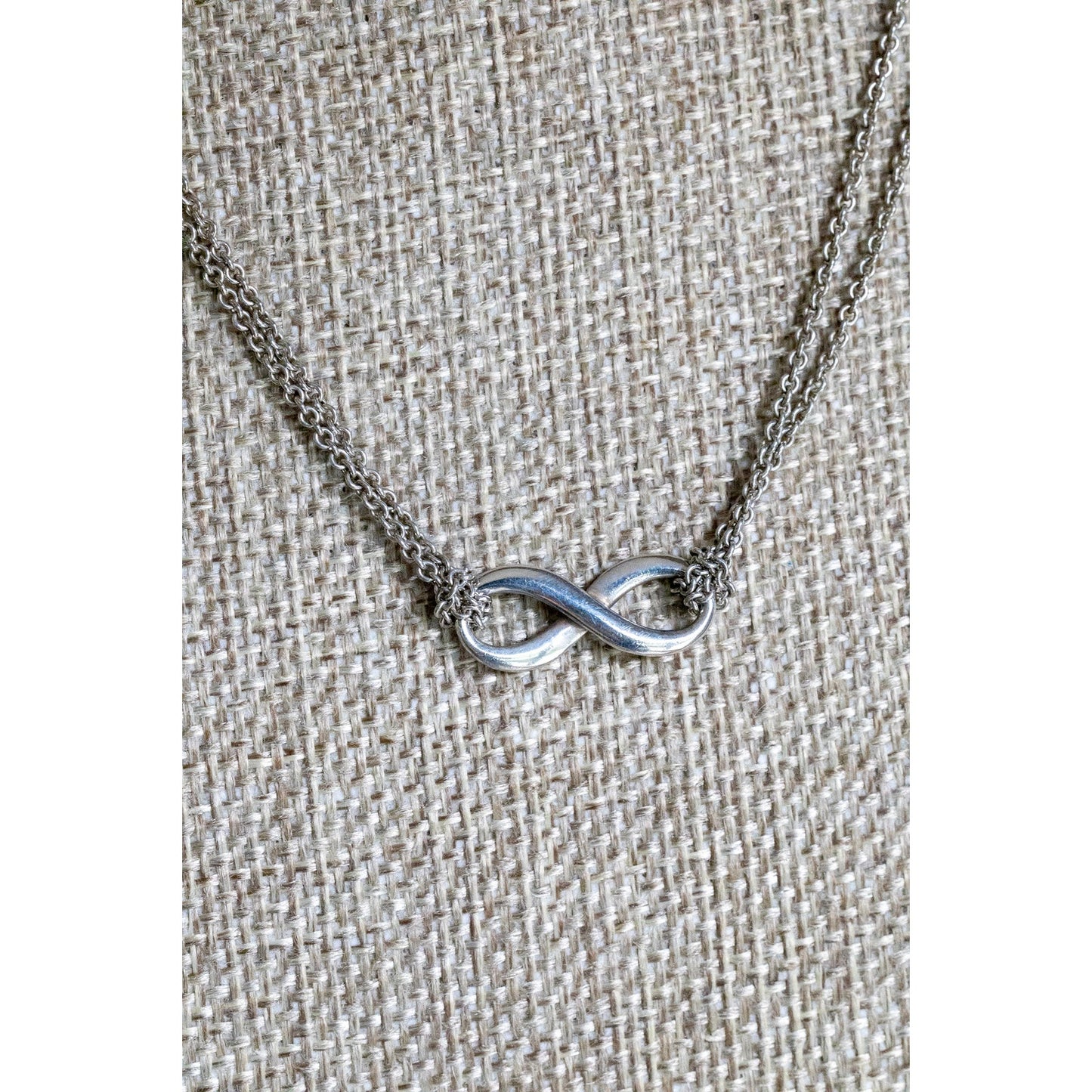 Vintage Tiffany Infinity Sterling Silver Necklace