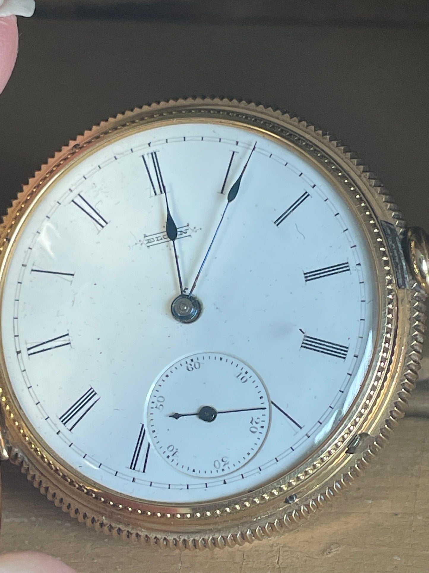 1885 14K Elgin Full Hunter Case Pocket Watch