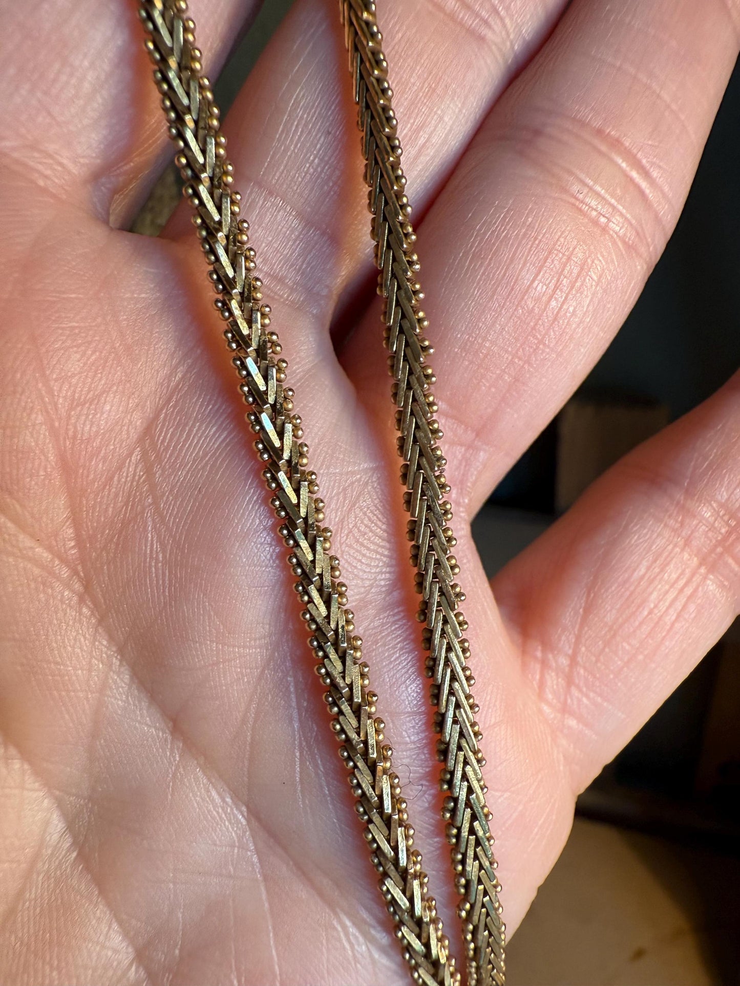 Vintage Heavy Hand Made Italian Chain 22" Length Box Clasp