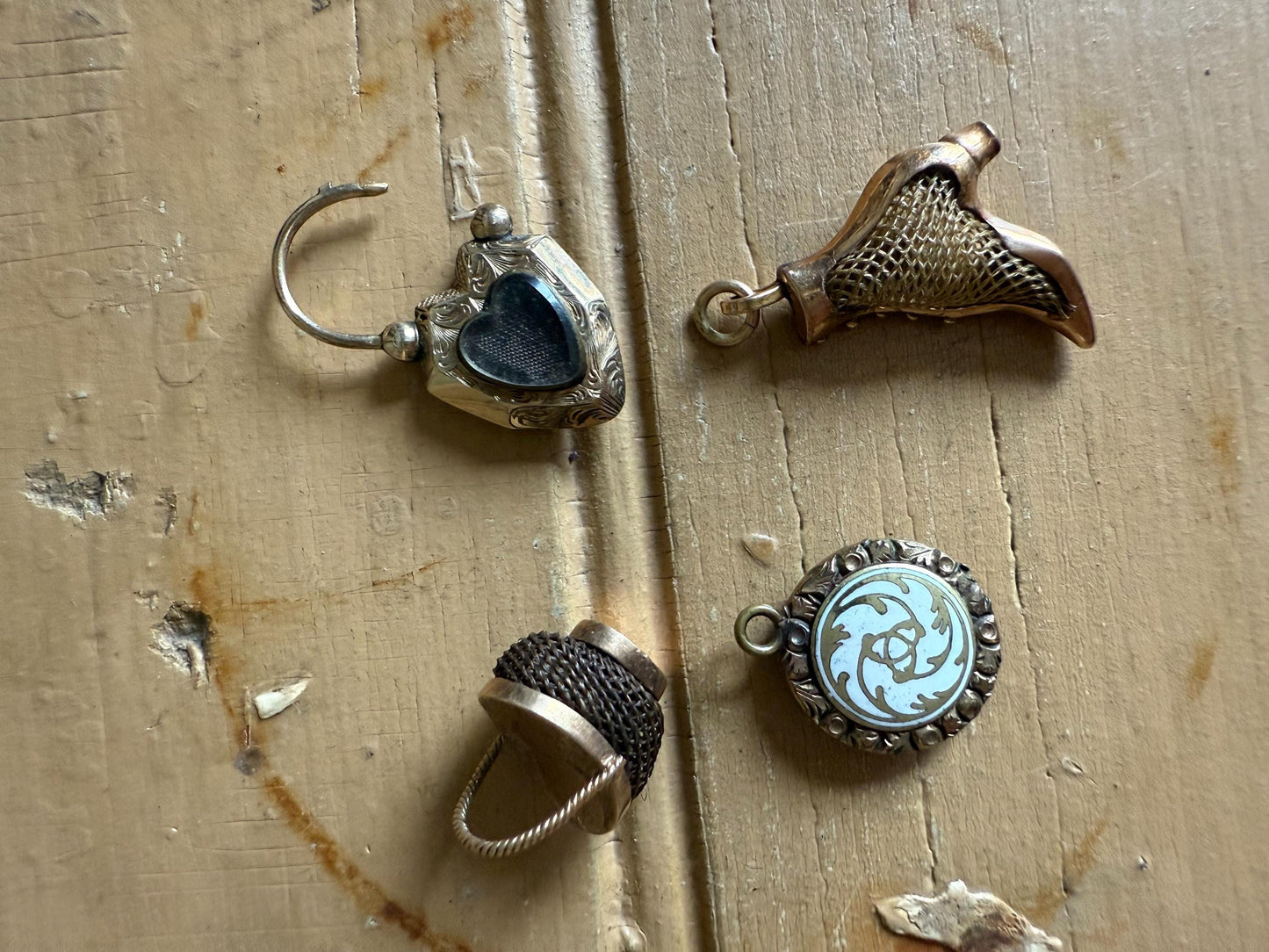 Pick a Antique Victorian Hair Charm Pendant Gold Filled and Gold