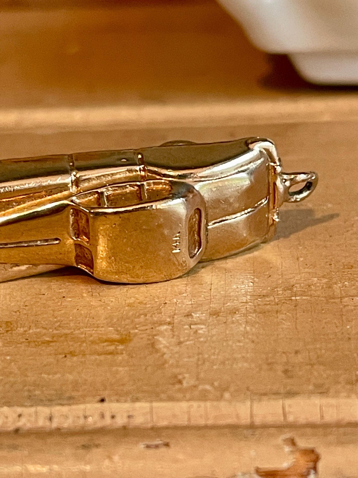 Vintage 1950's Solid 14K Yellow Gold Car Charm Pendant