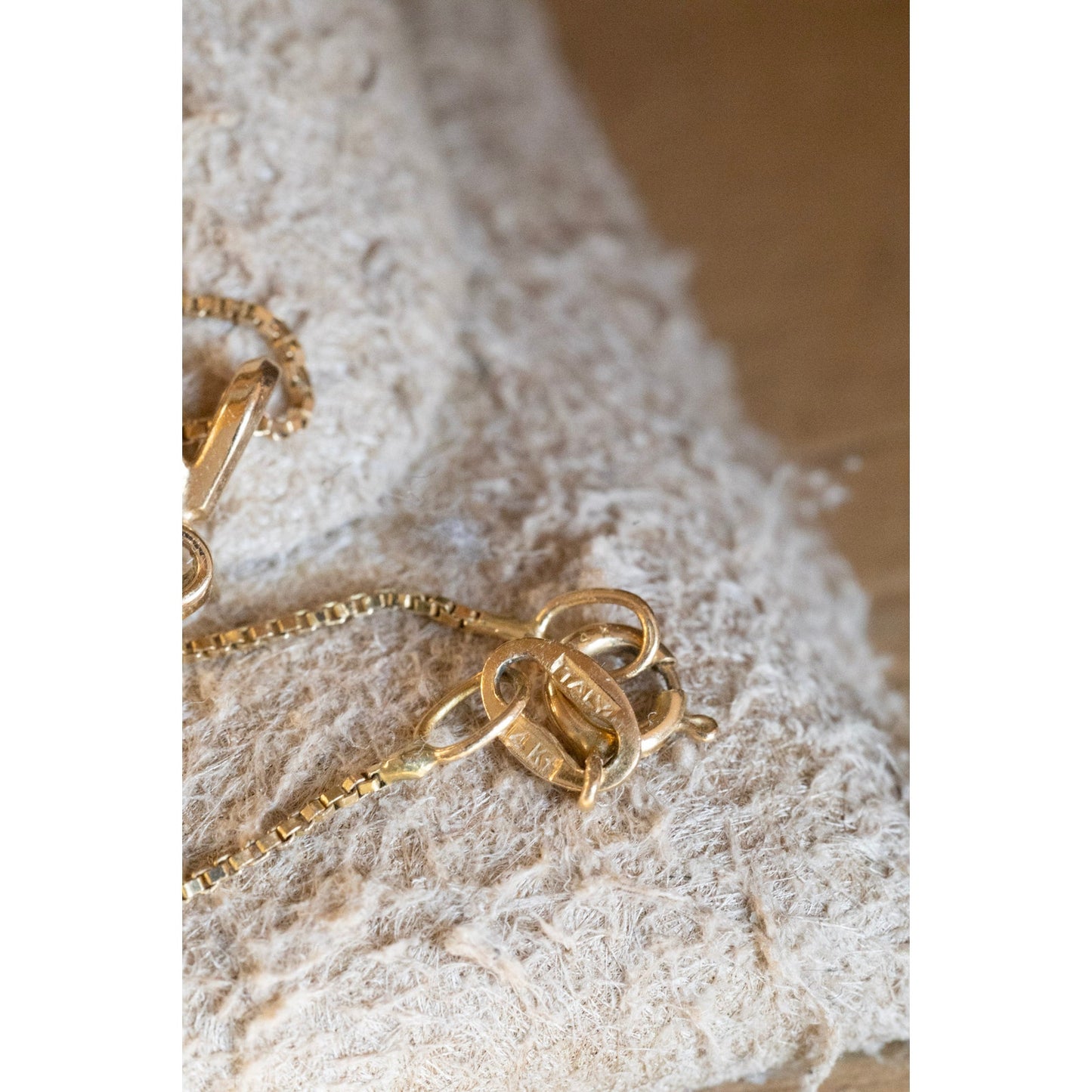 A 14K Yellow Gold Natural Diamond Pendant on 14K Yellow Gold Chain