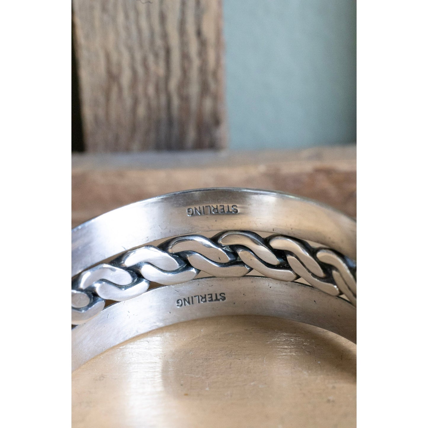 Vintage Solid Sterling Silver Cuff Bracelet