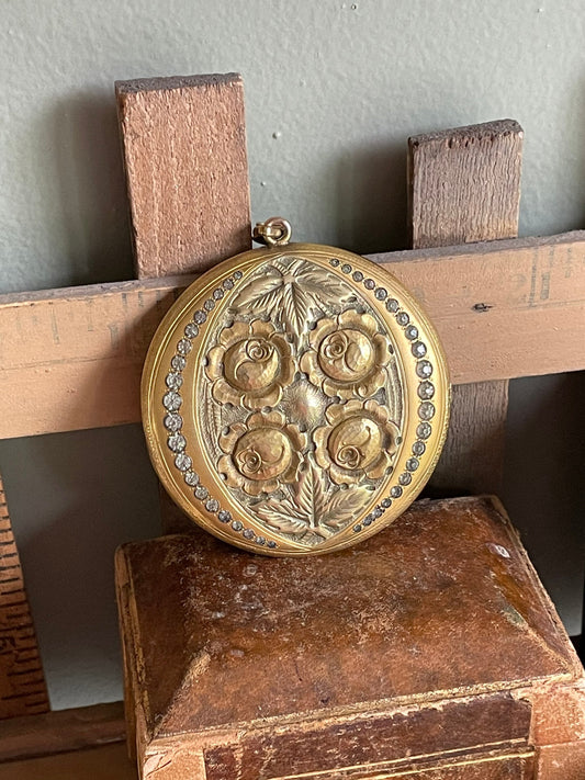 S.K. Merrill Co. Edwardian Massive Locket with Paste