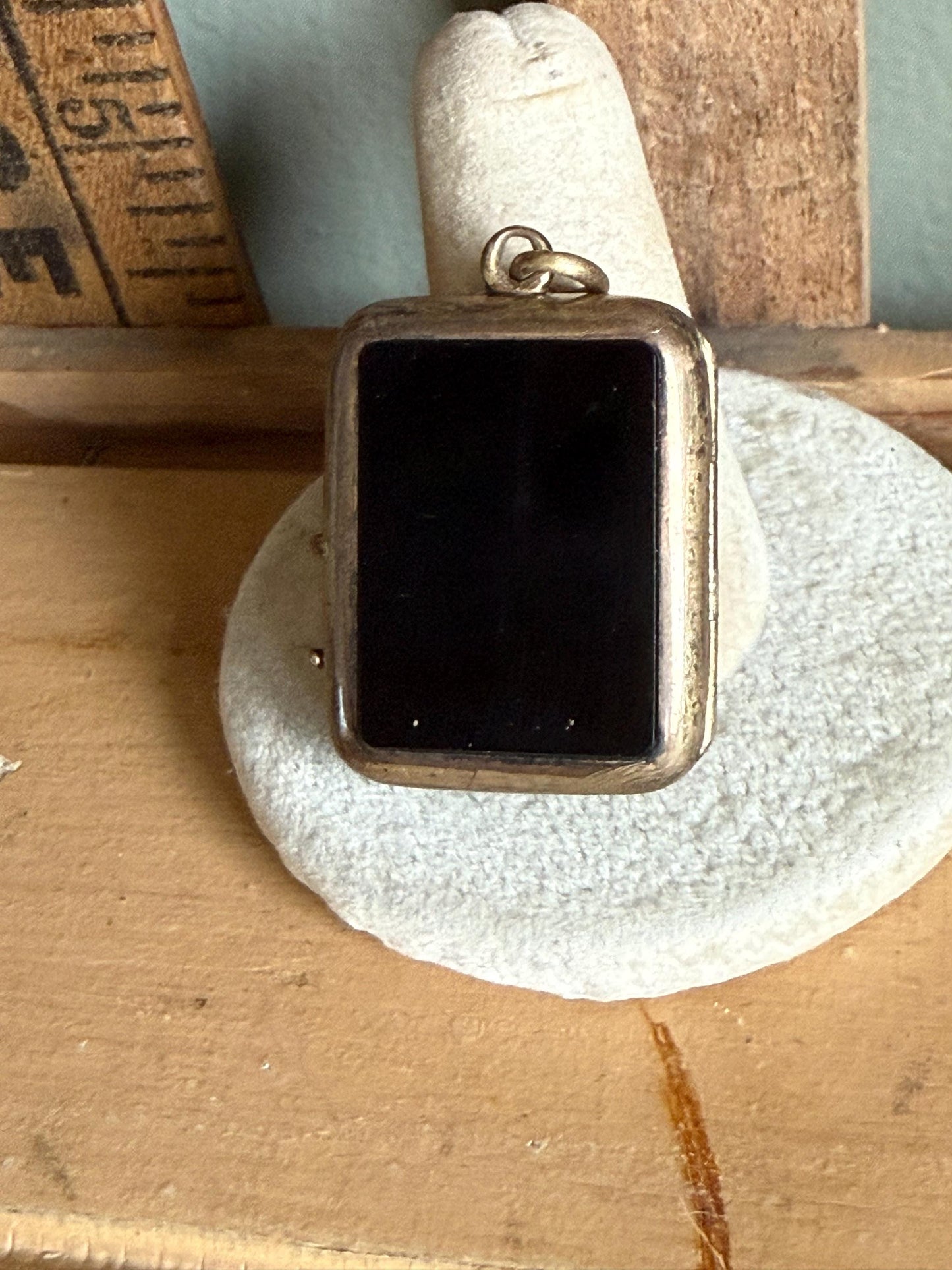 Antique Victorian Gold Filled Hemitite Intagalio and Onxy Set Locket