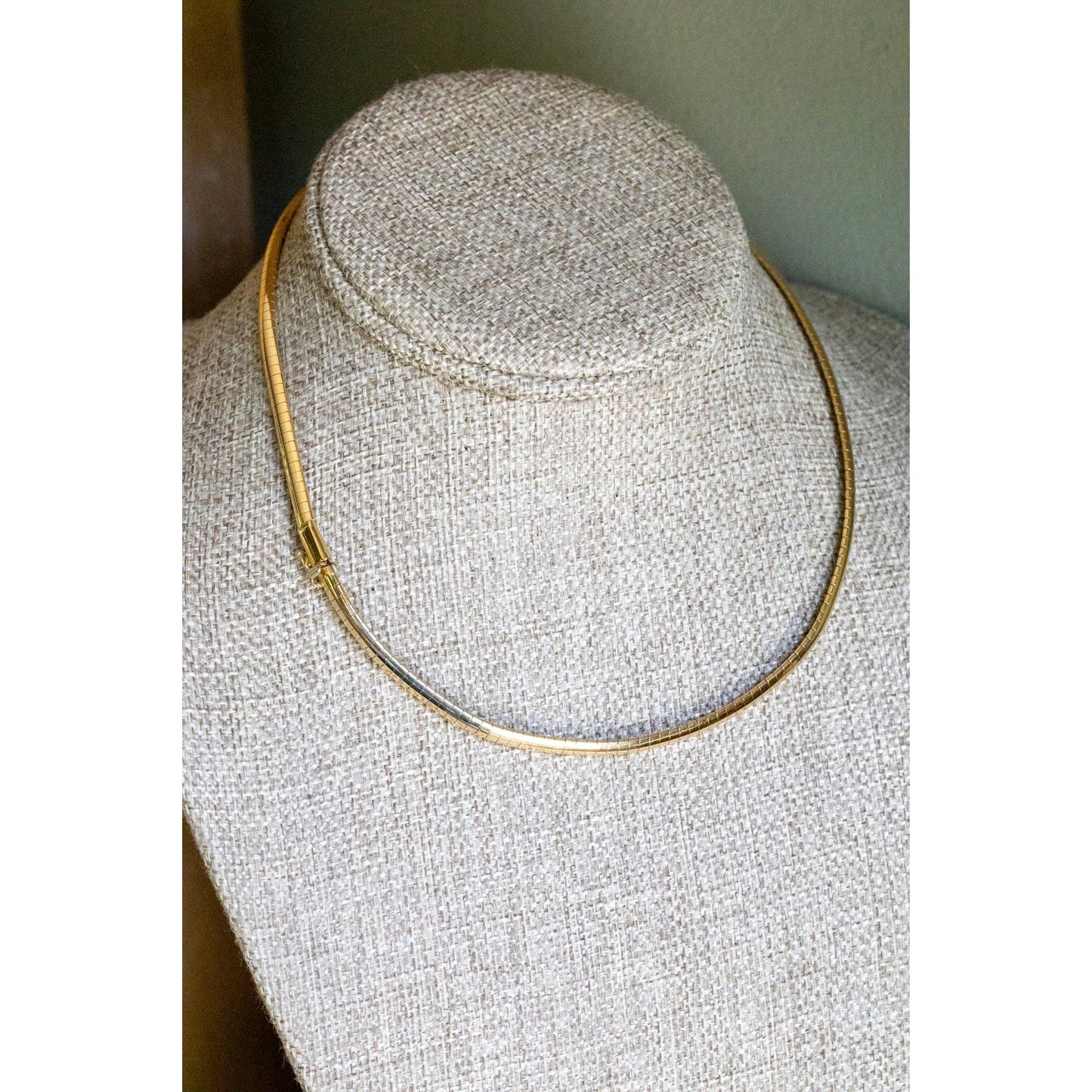 Vintage Solid 14K Yellow Gold Omega Chain 16 Inches Length