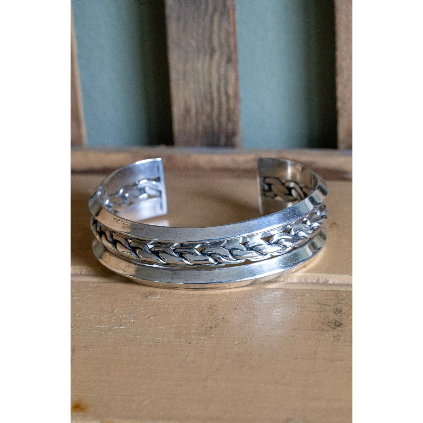 Vintage Solid Sterling Silver Cuff Bracelet