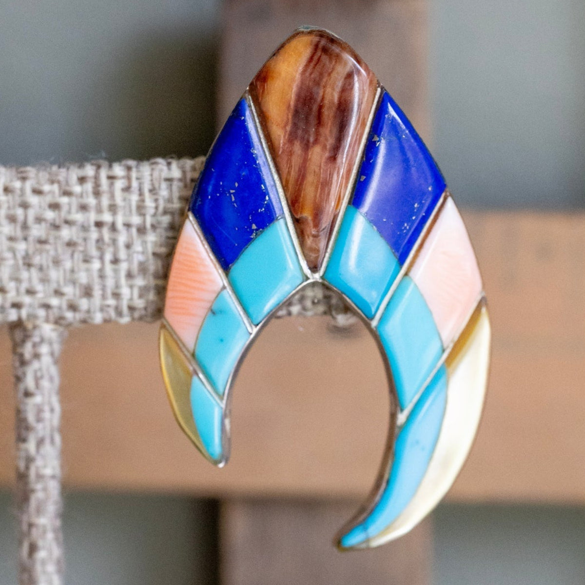 Vintage Southwestern Multi-Gemstone Sterling Silver Earrings