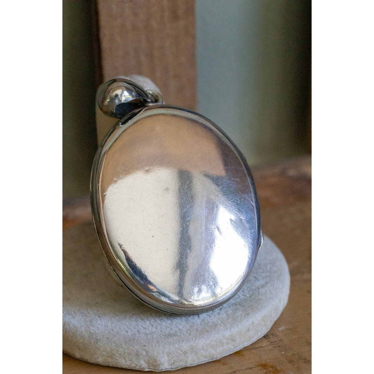 Antique Victorian Sterling Silver Aesthetic Period c1880 Large Locket