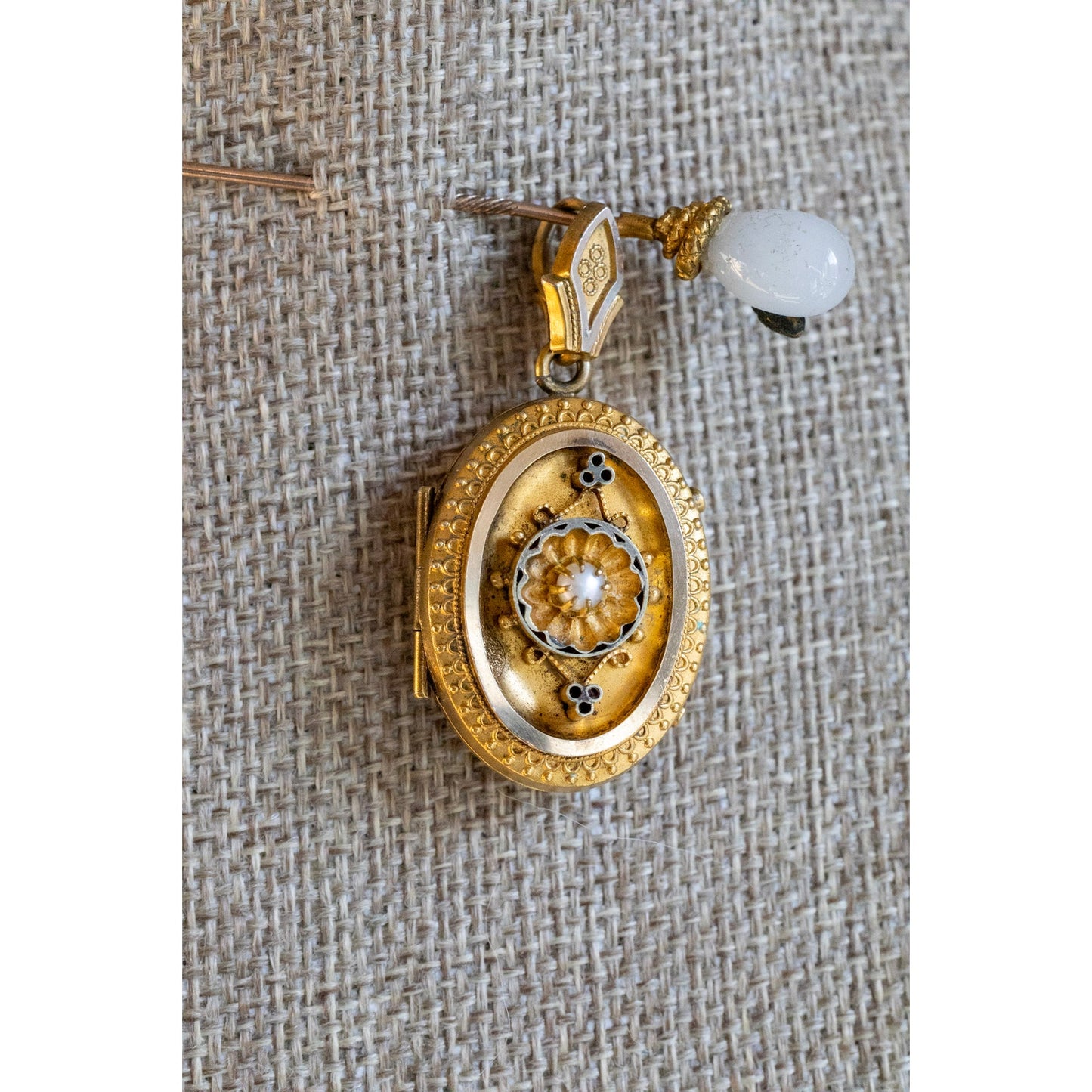 A Dramatic Entruscan Style c1880's Victorian Gold Filed Locket