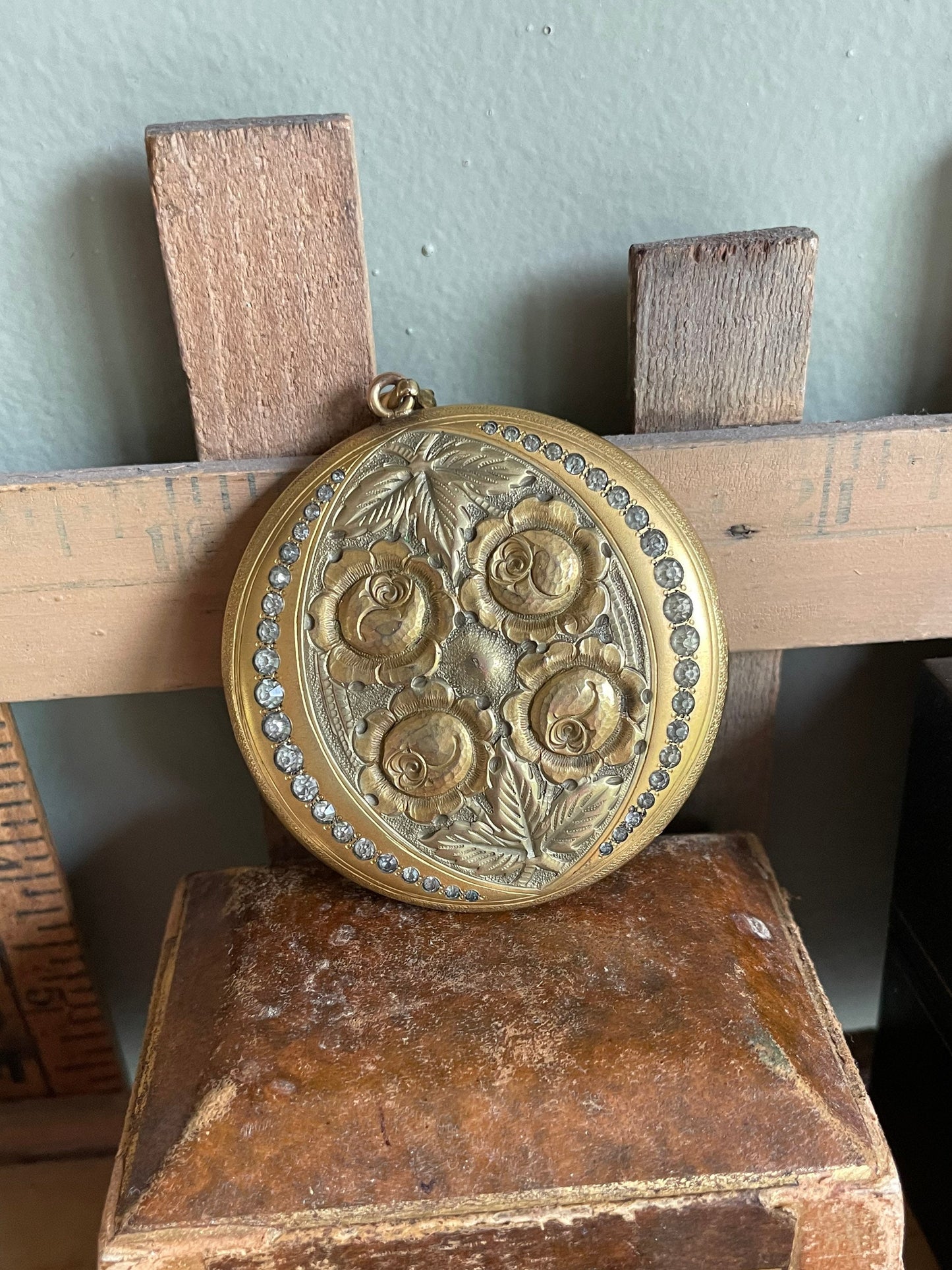 S.K. Merrill Co. Edwardian Massive Locket with Paste