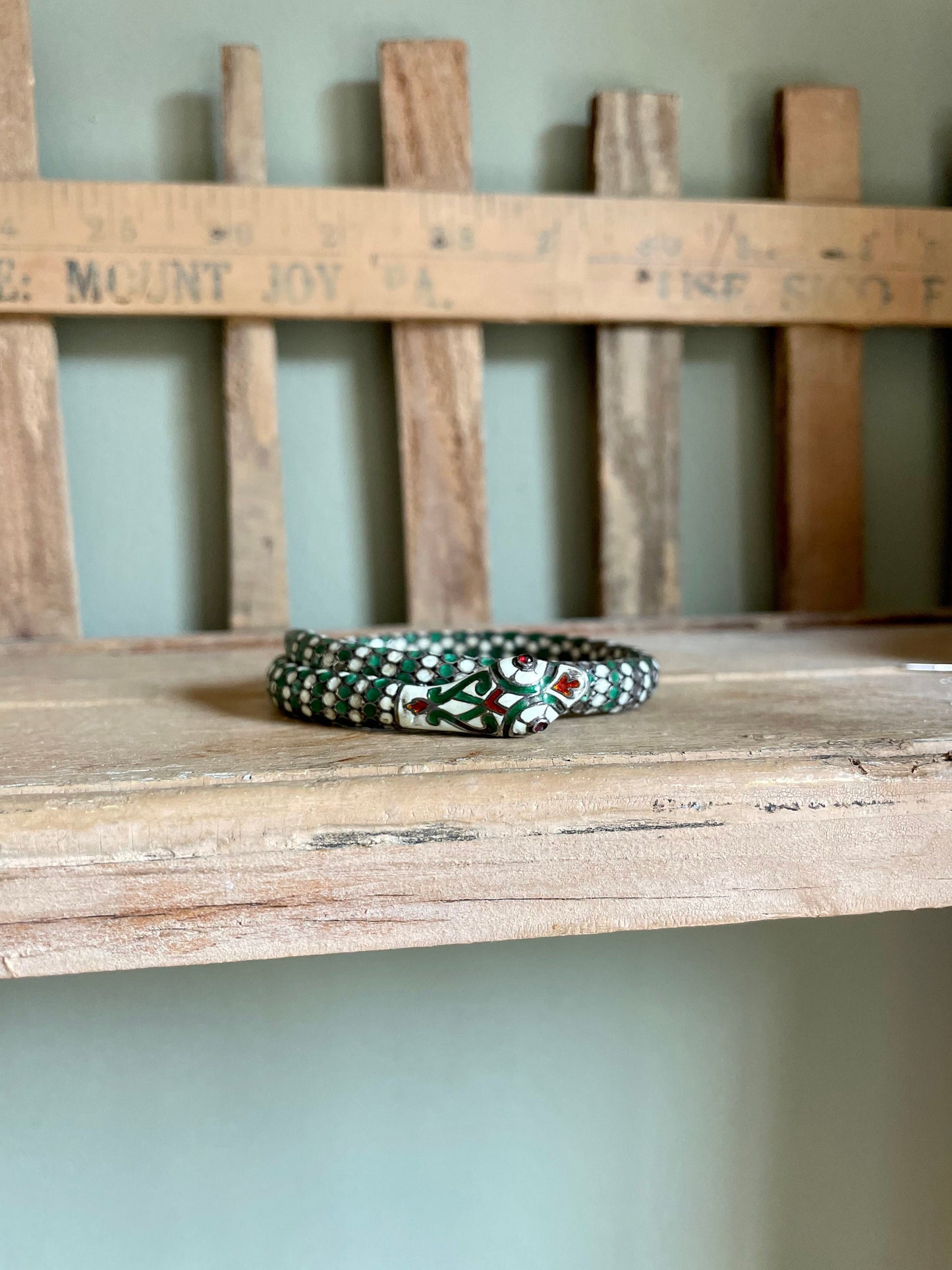 Rare Austro Hungarian German Enamel Snake Bracelet