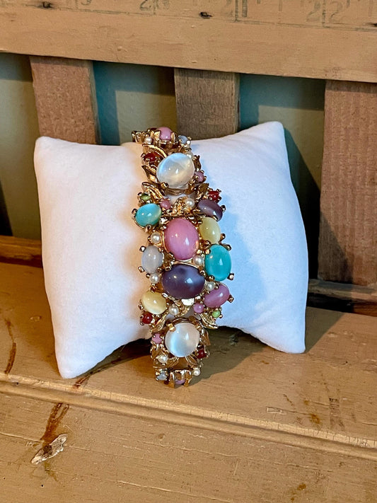 c1960 Tutti Frutti Pedre Watch: Colorful Vintage Costume Jewelry