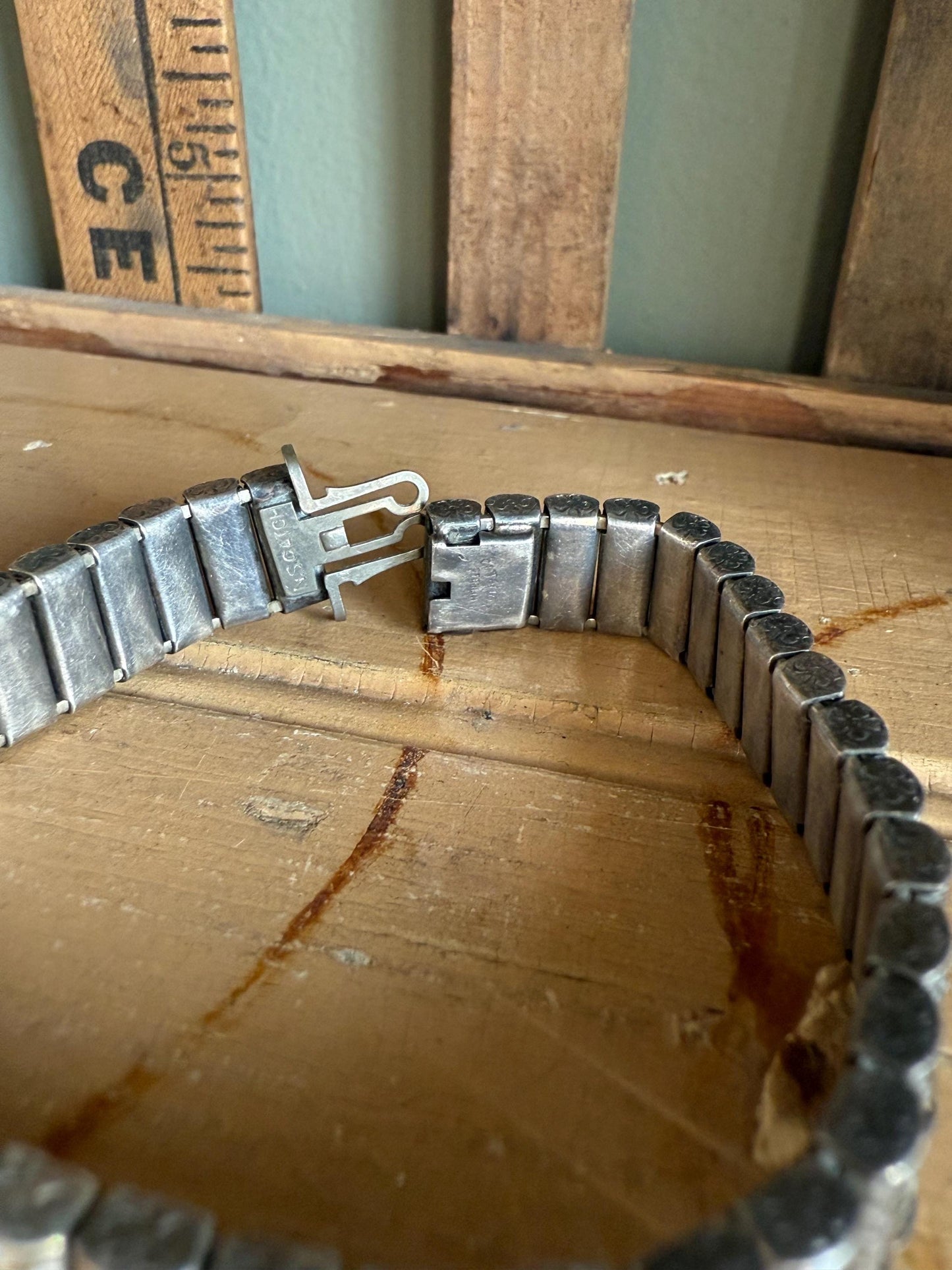 C1930-1940 Art Deco Sterling Silver Crystal / Rhinestone Link Bracelets Pick One or All